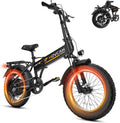 High-Performance Folding Electric Dirt Bike – 1500W Peak Foldable E-Bike with 52V 15.6Ah Removable Battery, 20" Fat Tires, Dual Hydraulic Brakes & 7-Speed Gear System