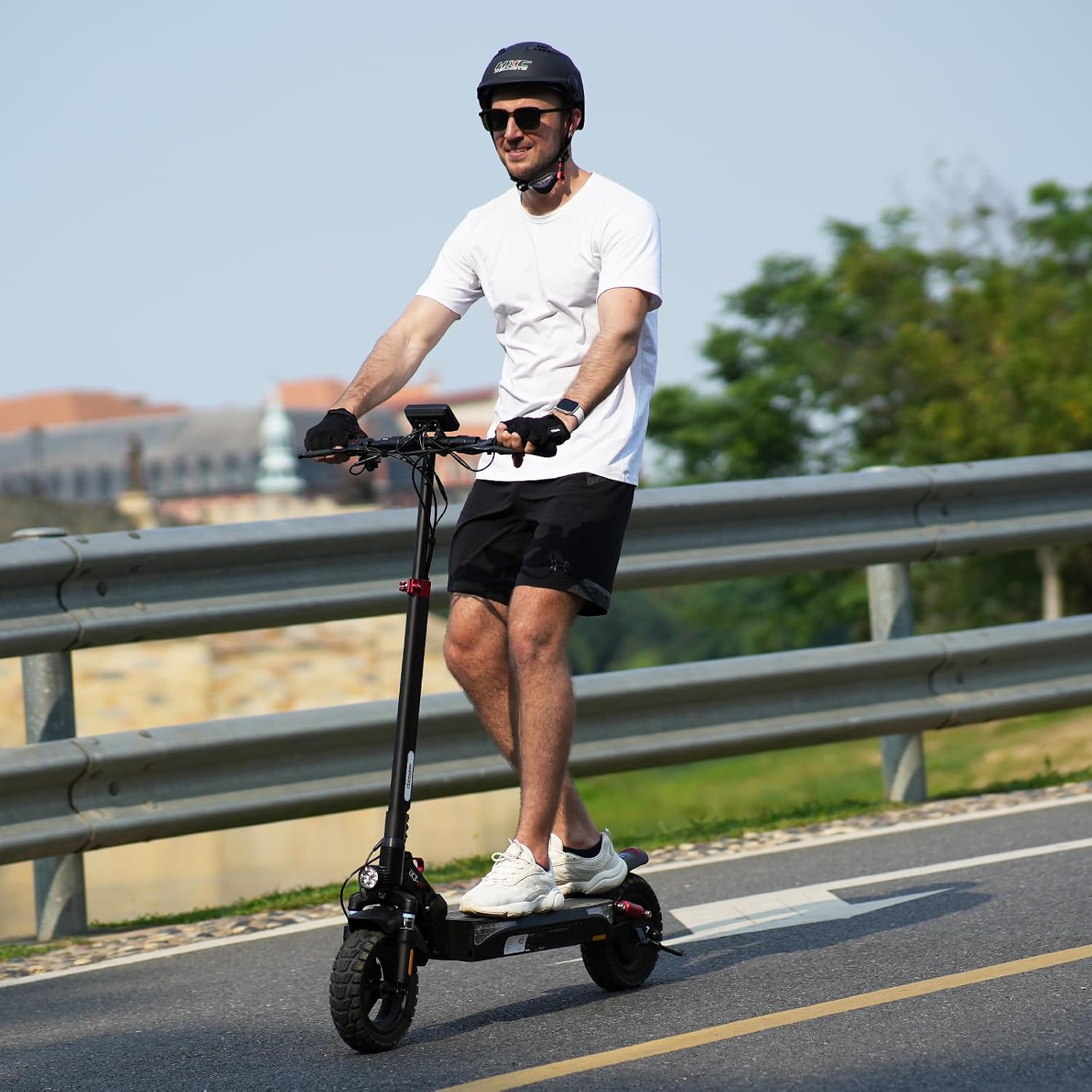 Electric Scooter, Off Road Tires, 800W Motor E-Scooter Up to 25/28 Miles Range,Top Speed 25/28 MPH, Adjustable Handlebar Height,Folding Commuting Electric Scooter for Adults