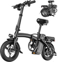 14" Compact Folding Electric Bike – 1000W Peak Motor & 45-Mile Max Range