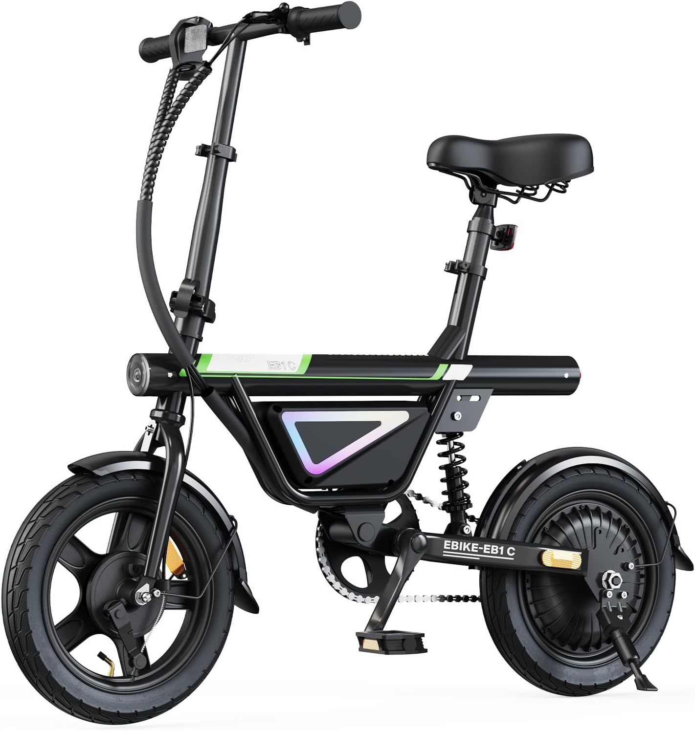 14" Folding Electric Bike for Adults | 500W Peak, 36V 7.8Ah Battery, 22 MPH Compact Commuter & Leisure E-Bike