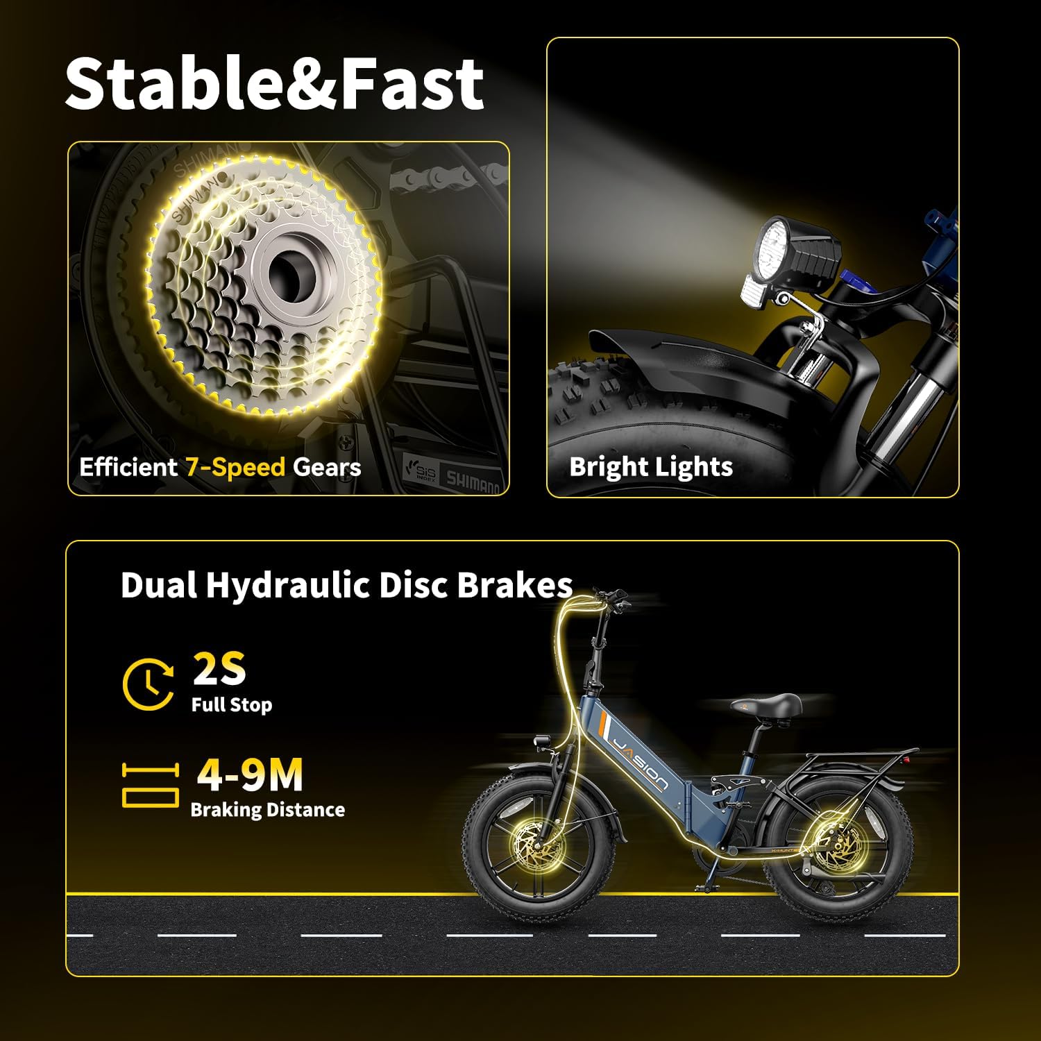 1400W Peak Foldable Electric Bike – 20" Step-Thru Fat Tire E-Bike with Full Suspension & Hydraulic Disc Brakes
