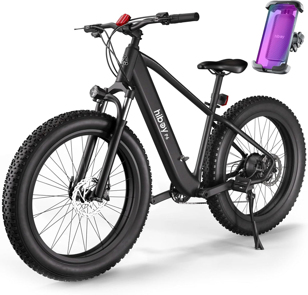 Hiboy Electric Bike for Adults, 28MPH 62.1Miles Range 1000W Peak Motor 48V 13Ah Removable Battery Ebike, 26“ x 4.0” Fat Tire Electric Bicycle, 7 Speed, Hydraulic Suspension, UL Certified