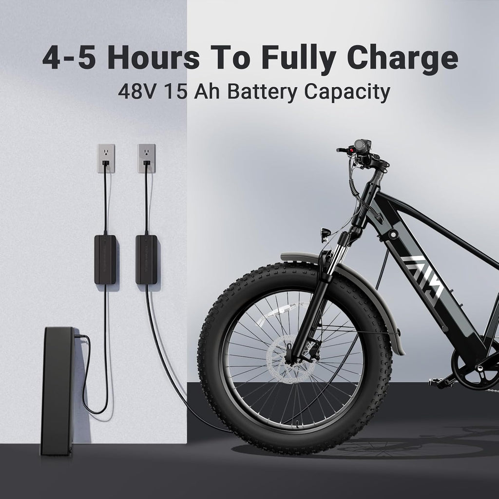 26" All-Terrain Fat Tire Electric Bike – Peak 1500W Motor & Smart App Connectivity