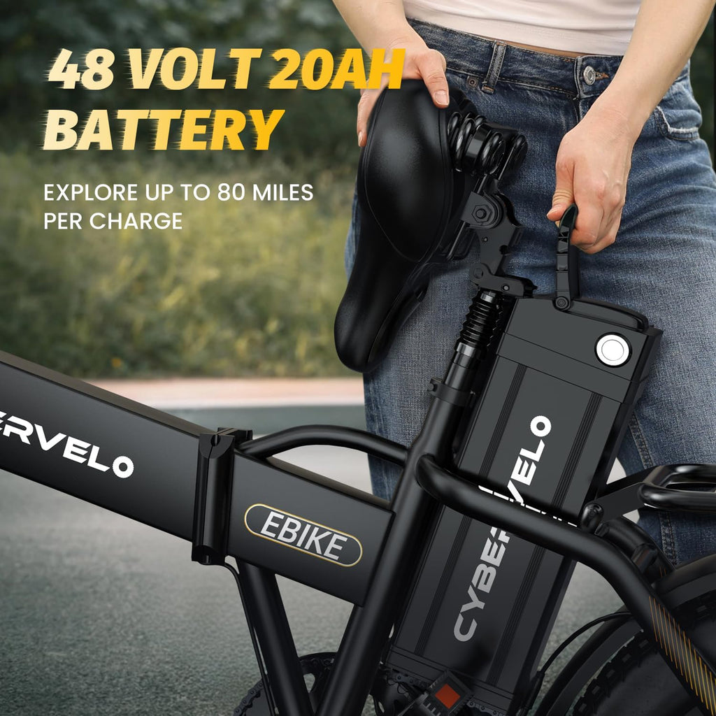 750W Folding Fat Tire Electric Bike | 48V High-Capacity E-Bike for Adults