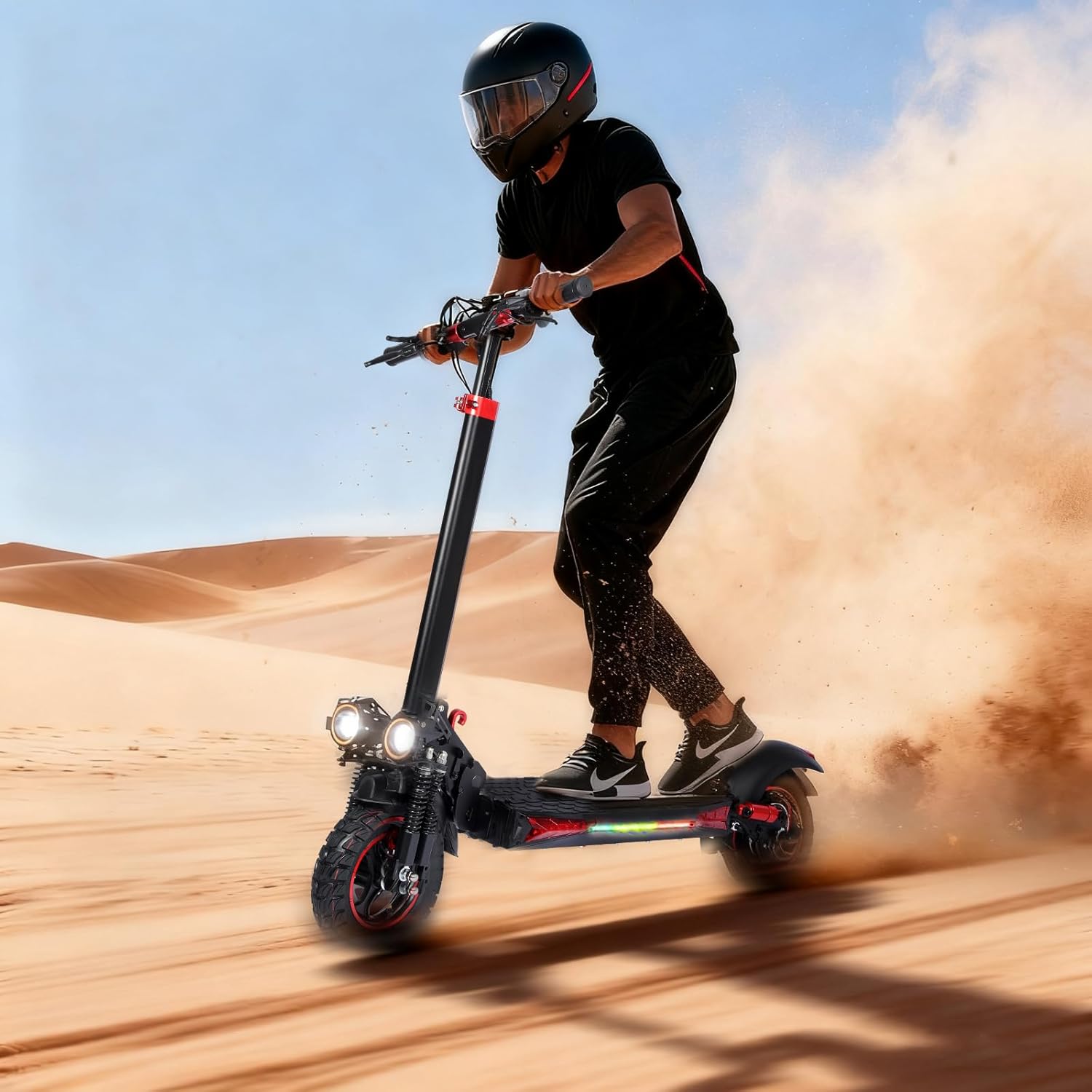 Electric Scooter Adults, 37 Miles Long Range, 34 Mph Max Speed, 11" Off-Road Tires,48V 18/21AH Big Battery,1200W/1600W Motor, Dual Braking System,Folding Commuter E Scooter