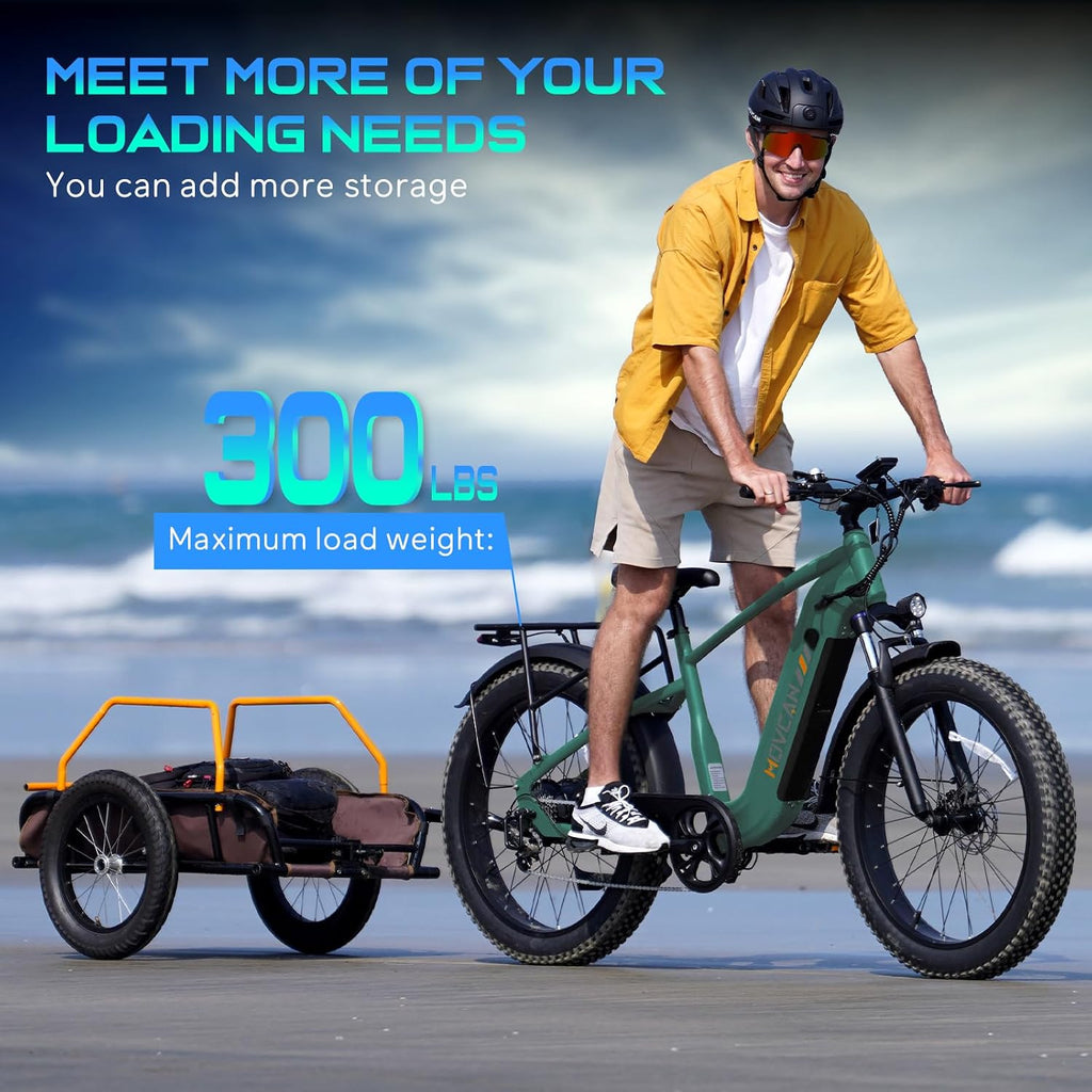 26" All-Terrain Fat Tire Electric Bike – 2500W Peak Full Suspension Mountain E-Bike