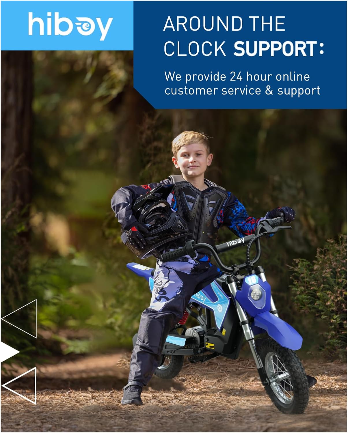 Kids Electric Dirt Rocket Motorcycle – 300W Motor, 36V Long-Range Battery, 3-Speed Modes, Off-Road Mini Bike for Ages 3-10