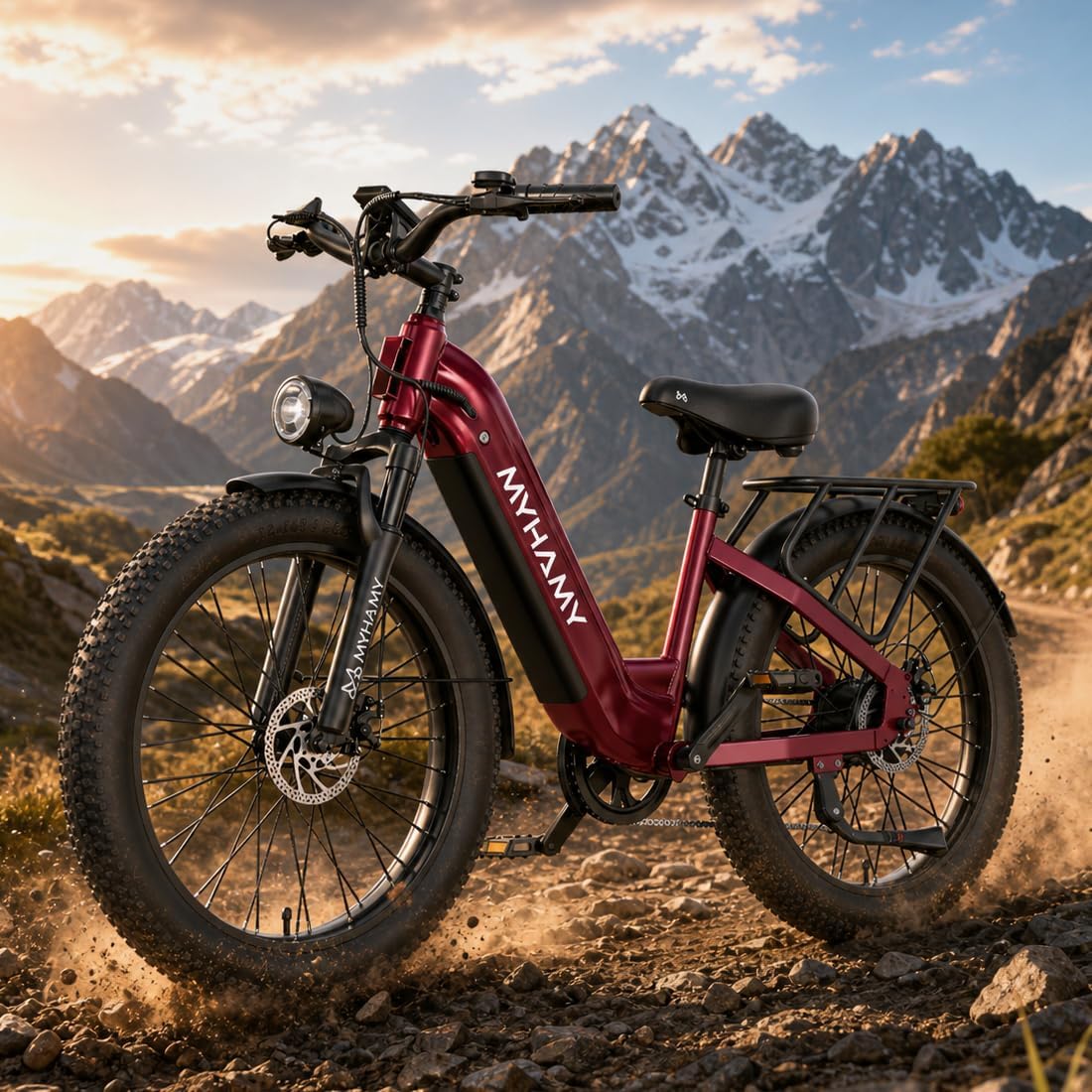 All-Terrain Step-Through Fat Tire Electric Bike - 110Nm Torque, 48V 18Ah, UL 2849 Certified, 85-Mile Range Off-Road Cruiser for Adults