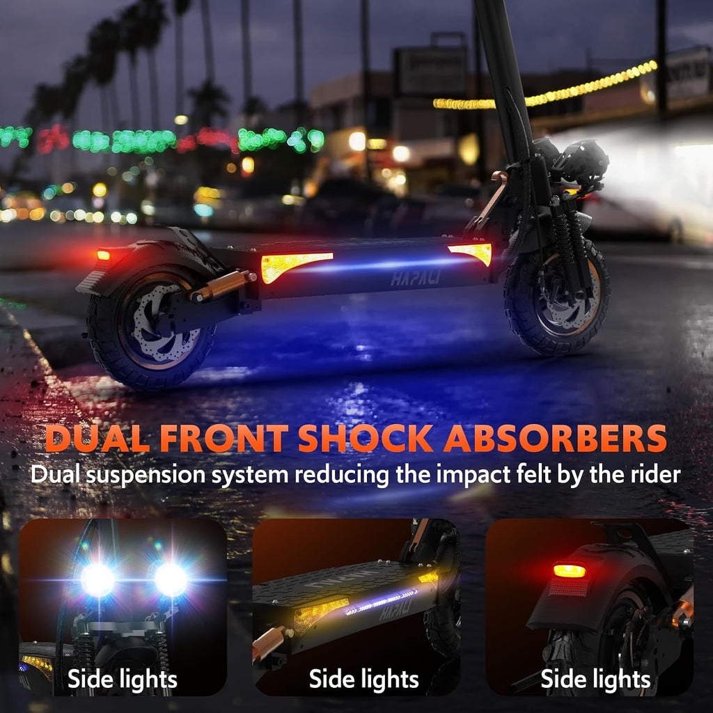 Electric Scooter for Adults, 1200W-2000W Motor, 31-40+ Mile Range, 10.5-11" All-Terrain Tires & Dual Suspension