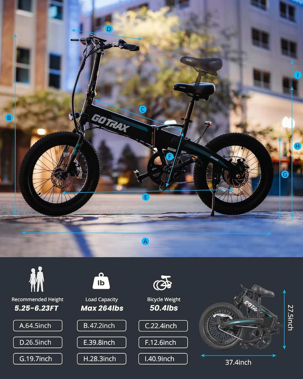 Electric Bike with 40Miles (Pedal-assist1) by 48V