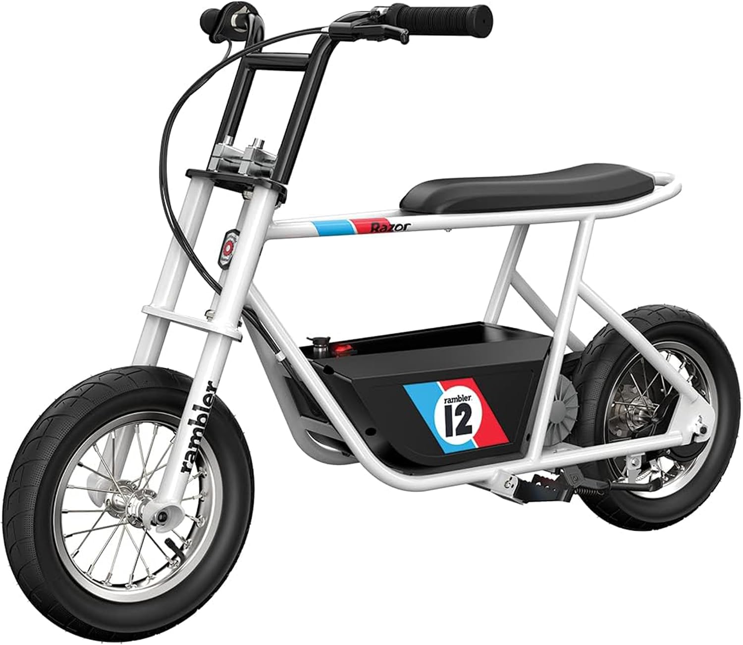 Retro Style 24V Kids & Teens Electric Minibike | 250W Motor, 12" Air-Filled Tires, Up to 14 MPH