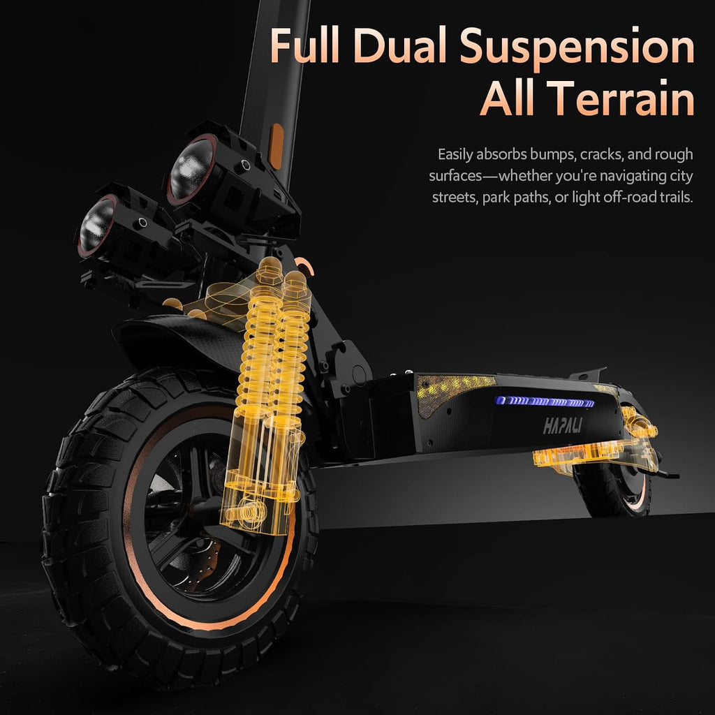 Electric Scooter, 1200W 25Miles Range 31 MPH,11" All Terrain Tire, Double