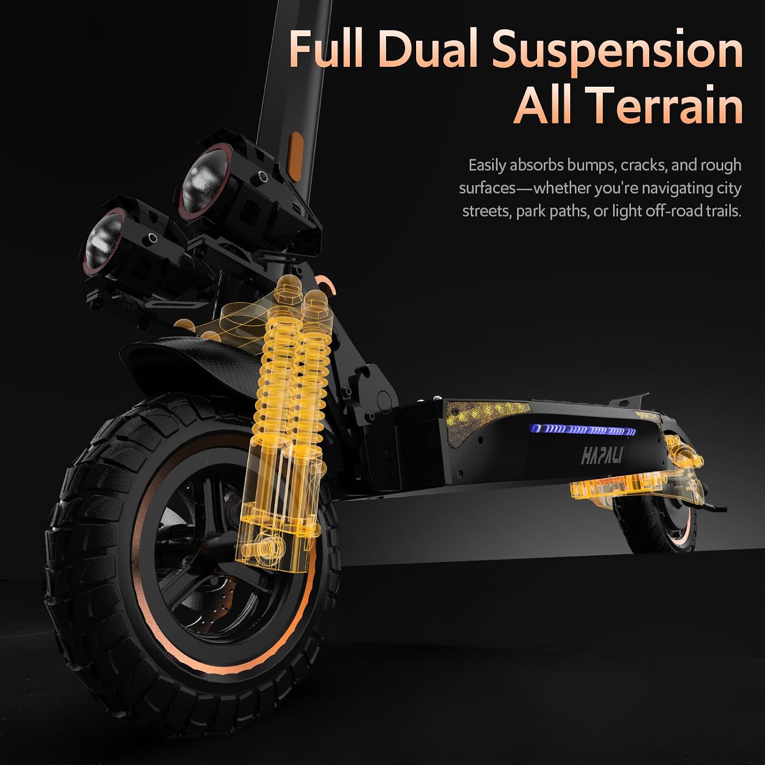 Electric Scooter, 1200W 25Miles Range 31 MPH,11" All Terrain Tire, Double