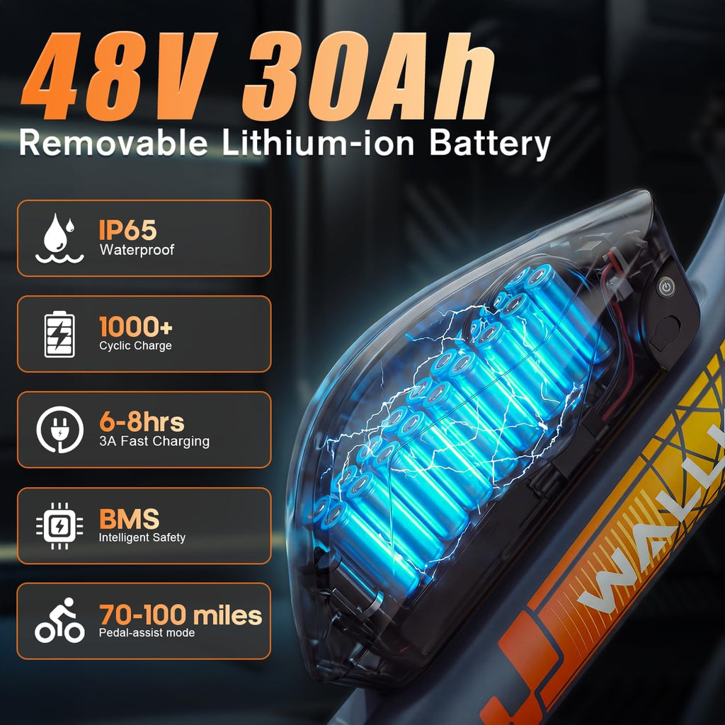3800W Peak High-Performance Electric Adventure Bike | Carbon Fiber Frame, 20" x 5.0" Fat Tires, 40MPH Full Suspension Cruiser (UL2849 Compliant)