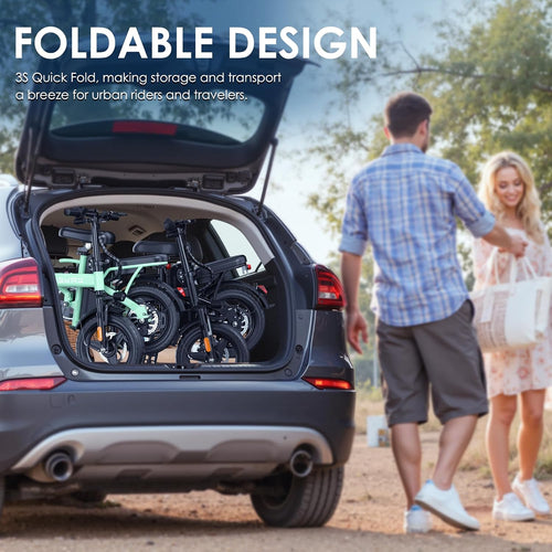 14" Compact Folding Electric Bike | High-Peak Motor & 48V Removable Battery