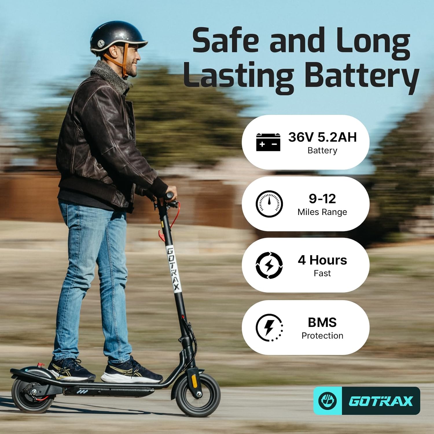 Electric Scooter for Adults, Max 12 Mile Range & 15.5Mph by 250W Motor, 8.5" Front Air & Rear