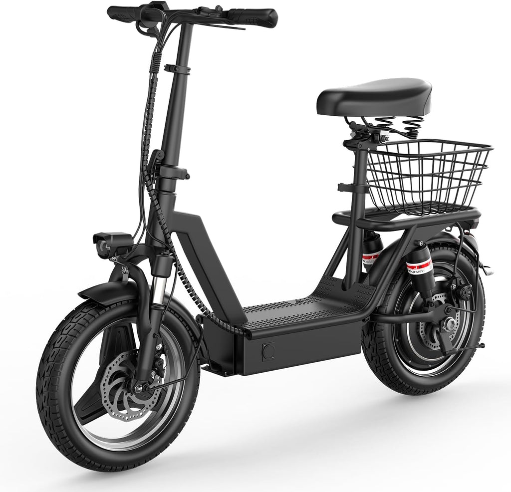 Electric Scooter for Adults, 1000W Peak Motor Electric Scooter with Seat, Up to 25 MPH 35 Miles Range