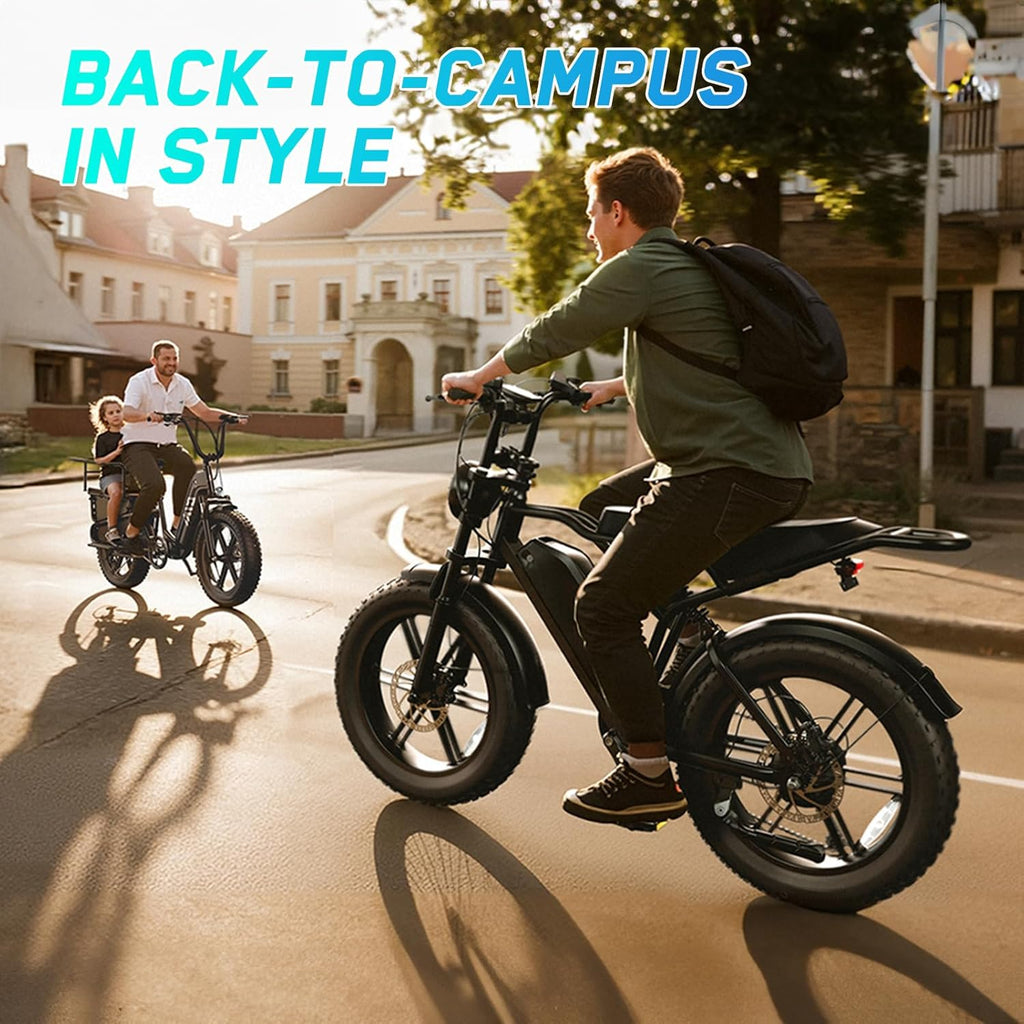 Electric Bike for Adults, 1500W Peak Motor 60 Miles Fat Tire Ebike with 48V 15Ah