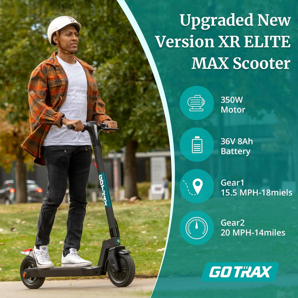 Electric Scooter for Adults, Max 18/38 Mile & 20/28Mph by 350w/500w/1000w Motor,10" Tire, Bright Headlight Taillight,Aluminum Alloy Frame&Cruise Control, Foldable Escooter for Commute
