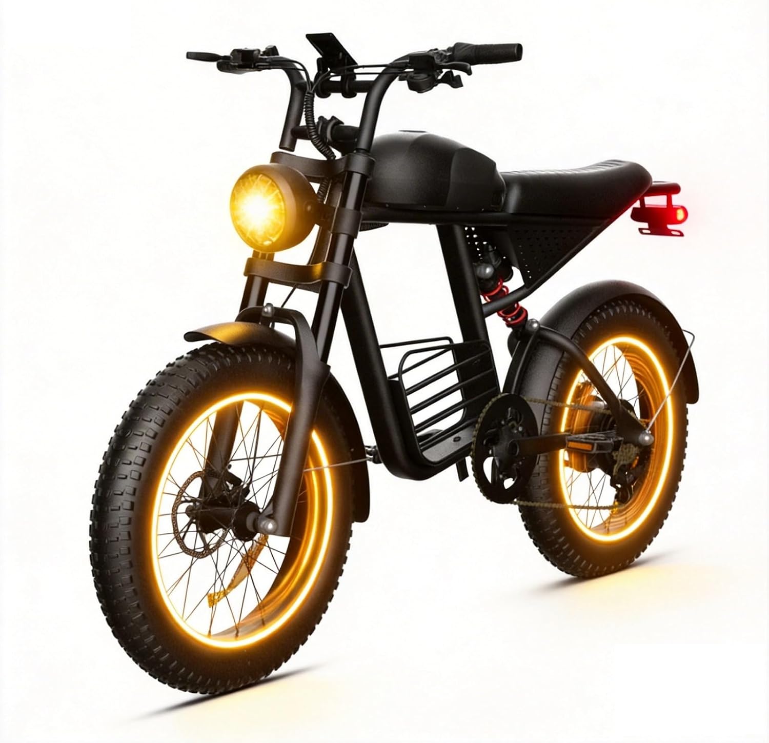 1500W Peak Dual-Suspension Fat Tire Electric Bike for Adults – 30 MPH Moped E-Bike with 60-Mile Range