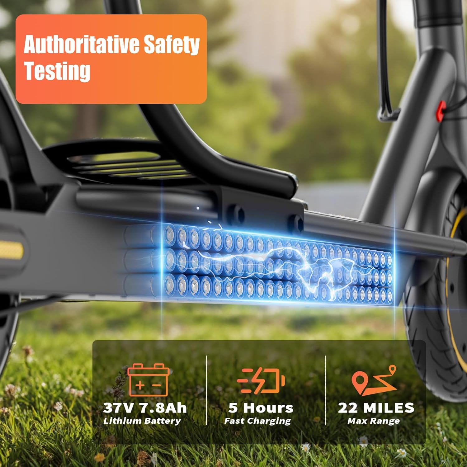 8.5" Folding Electric Scooter for Adults | 19-22 MPH, High-Efficiency Brushless Motor, Up to 22 Miles Range with Smart App Control