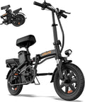 Electric Bike for Adults, 14" Portable Commuter ebikes, 20-40 Mile Long Range, 500W Peak Motor