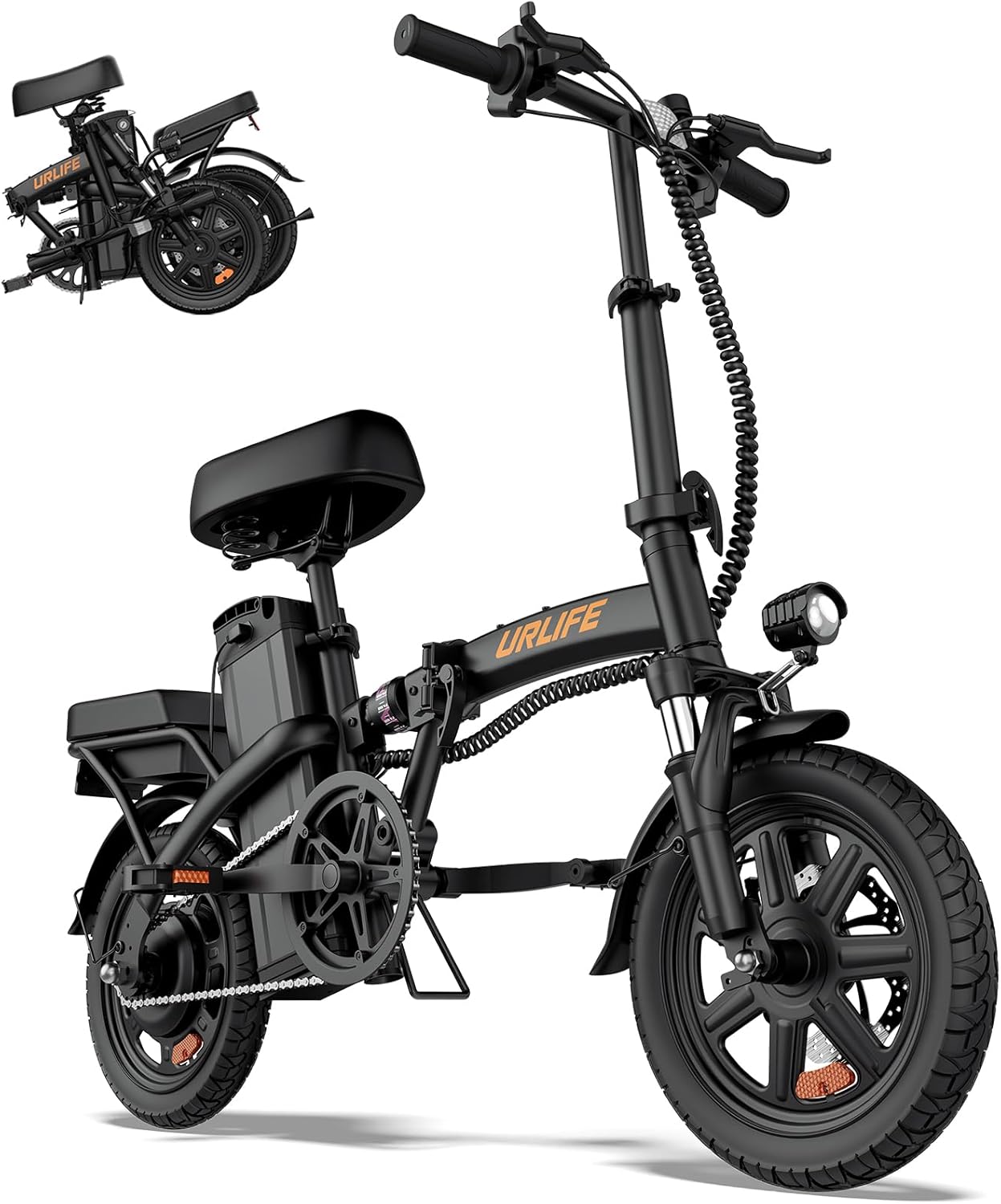Electric Bike for Adults, 14" Portable Commuter ebikes, 20-40 Mile Long Range, 500W Peak Motor