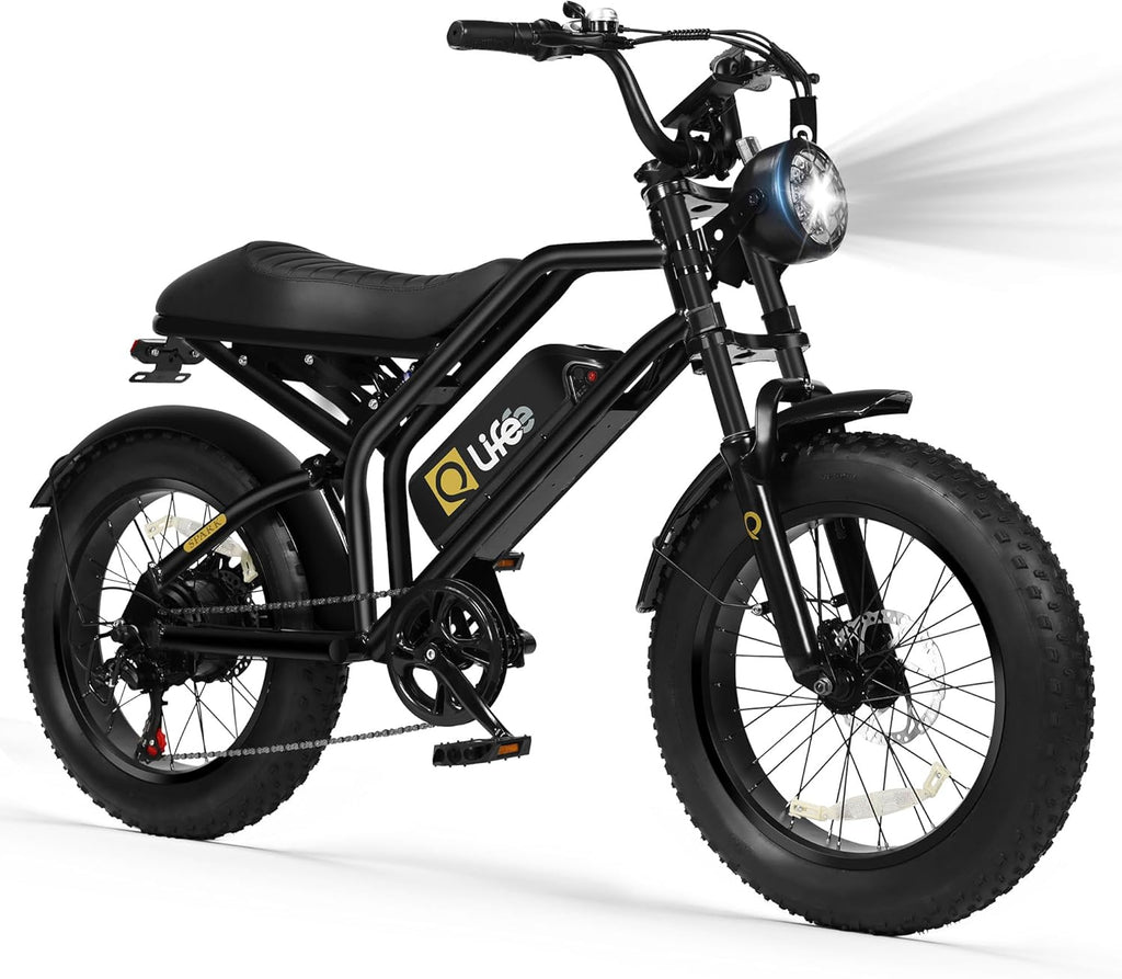 Electric Bike for Adults/Teens Spark-1800W Peak Motor 20" Fat Tires 20+MPH Electric Dirt Bike, 749-1498Wh