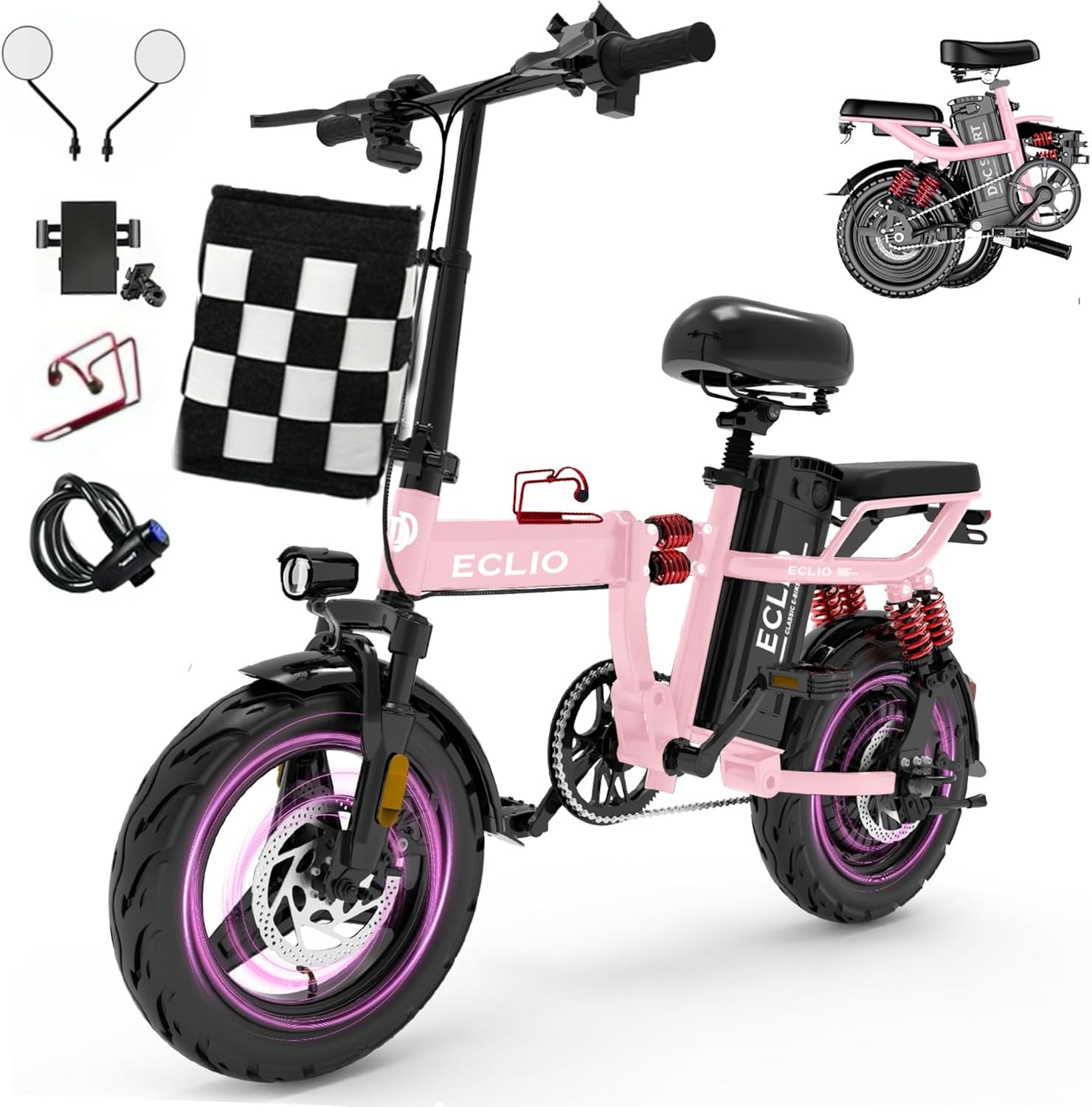14" Portable Folding Electric Bike | Peak 800W High-Performance City Commuter
