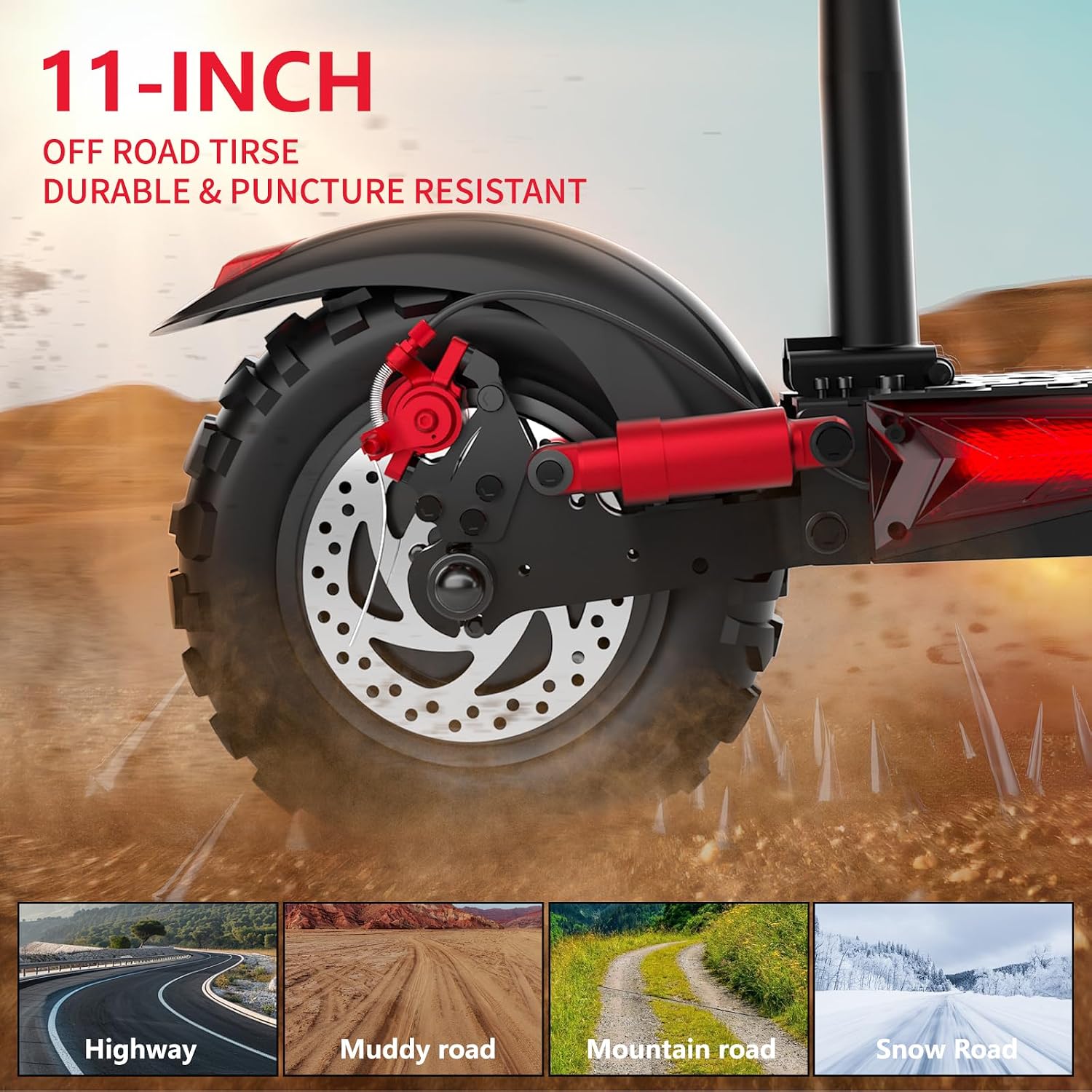 Electric Scooter Adults, 37 Miles Long Range, 34 Mph Max Speed, 11" Off-Road Tires,48V 18/21AH Big Battery,1200W/1600W Motor, Dual Braking System,Folding Commuter E Scooter