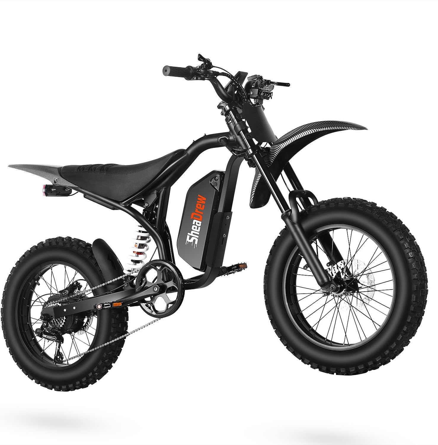 Electric Dirt Bike, 39-50MPH Off-Road Ebike, Dual Suspension, Hydraulic Disc Brakes, UL2849