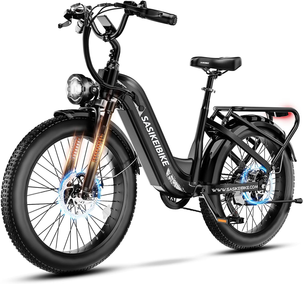 24" Fat Tire Electric Bike for Adults | 1500W Peak Motor, 48V 20Ah Removable Battery, 7-Speed All-Terrain Commuter E-Bike