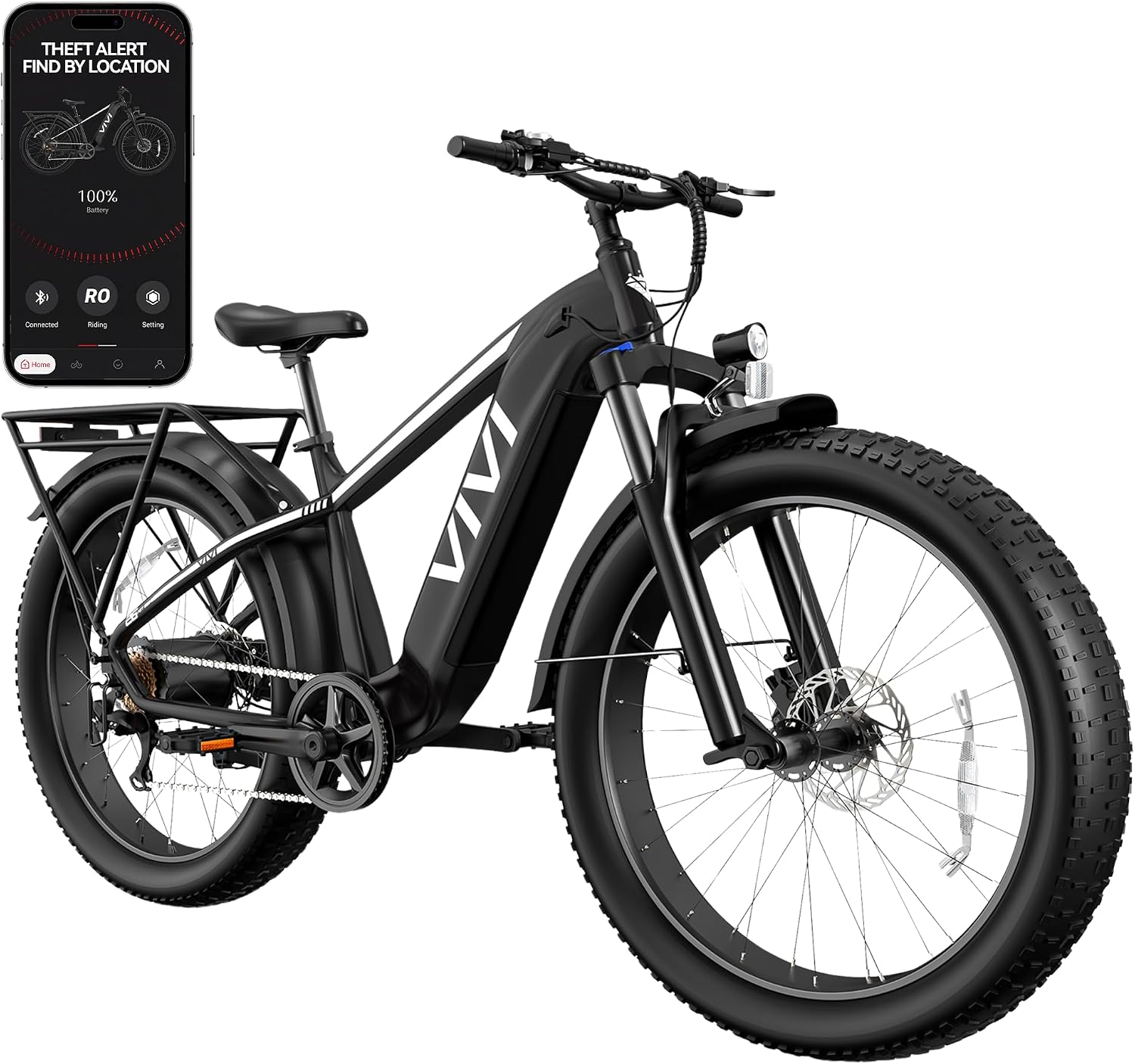 26" All-Terrain Fat Tire Electric Bike – 1500W Peak Dual Hydraulic Smart Mountain E-Bike (SGS Certified)