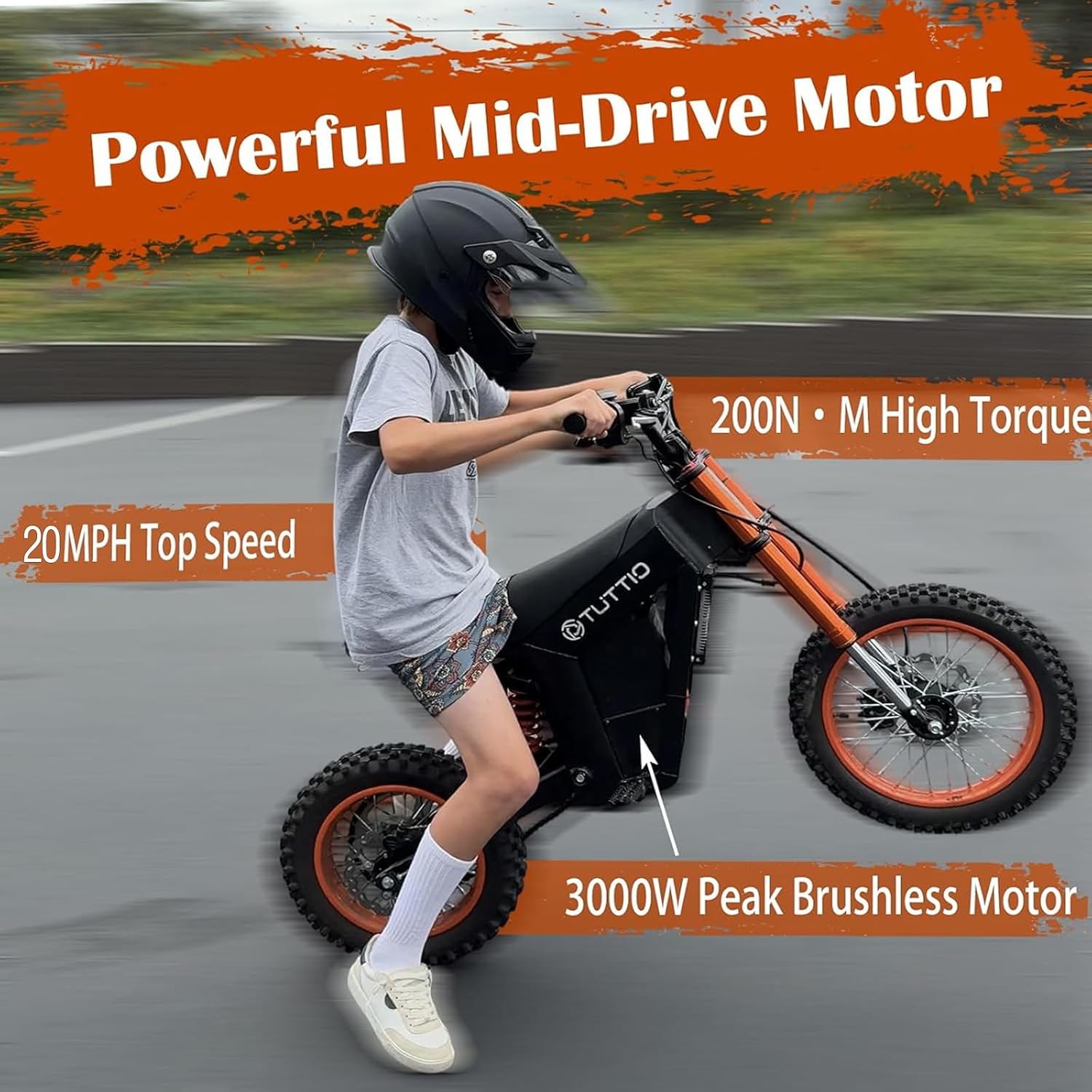 Electric Dirt Bike Adults 2000W Electric Bike 48V 21AH Removable