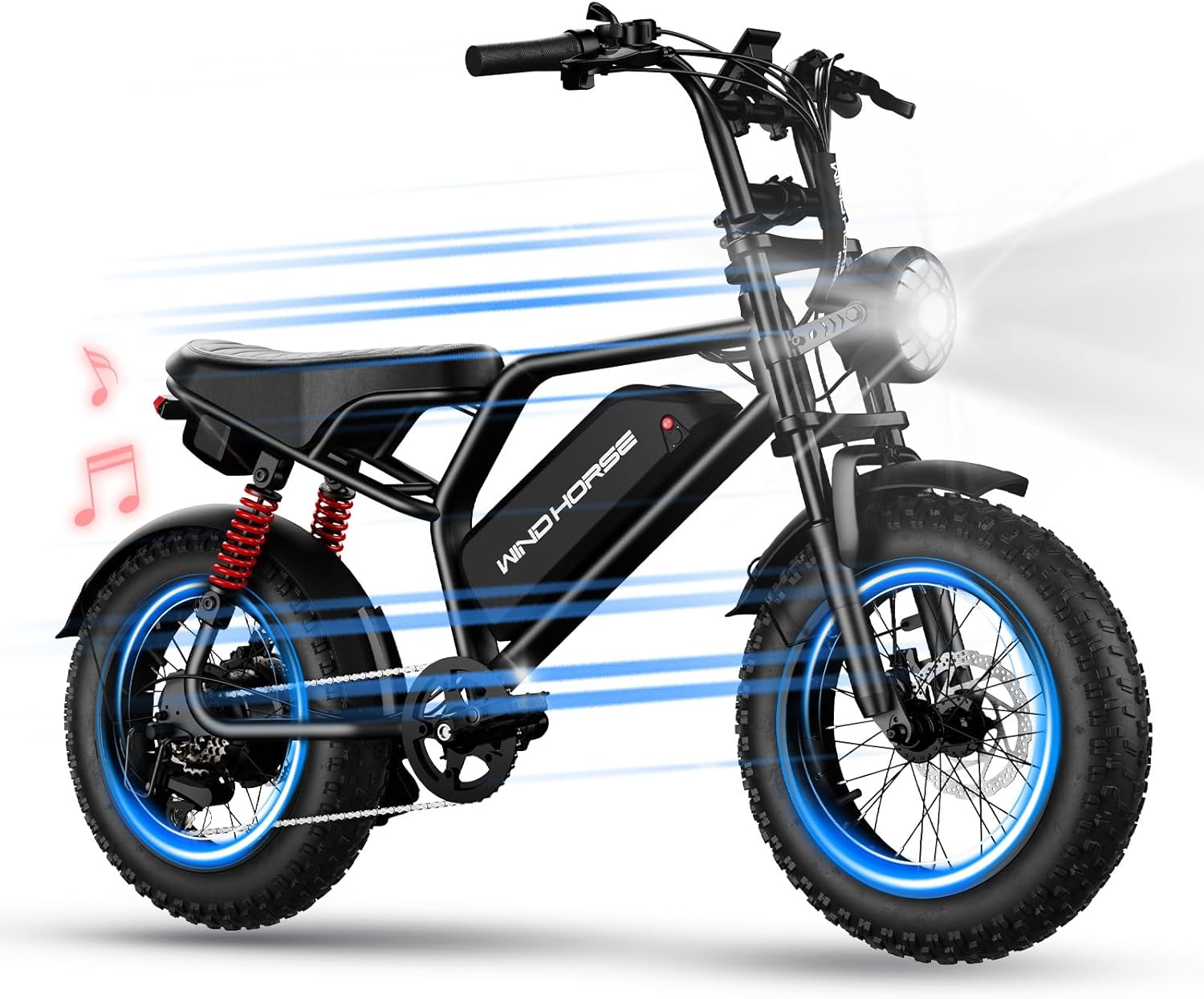 Electric Bike for Teens,16 * 4''Fat Tire,20–28 MPH, 65 Mile Range,48V 748.8Wh