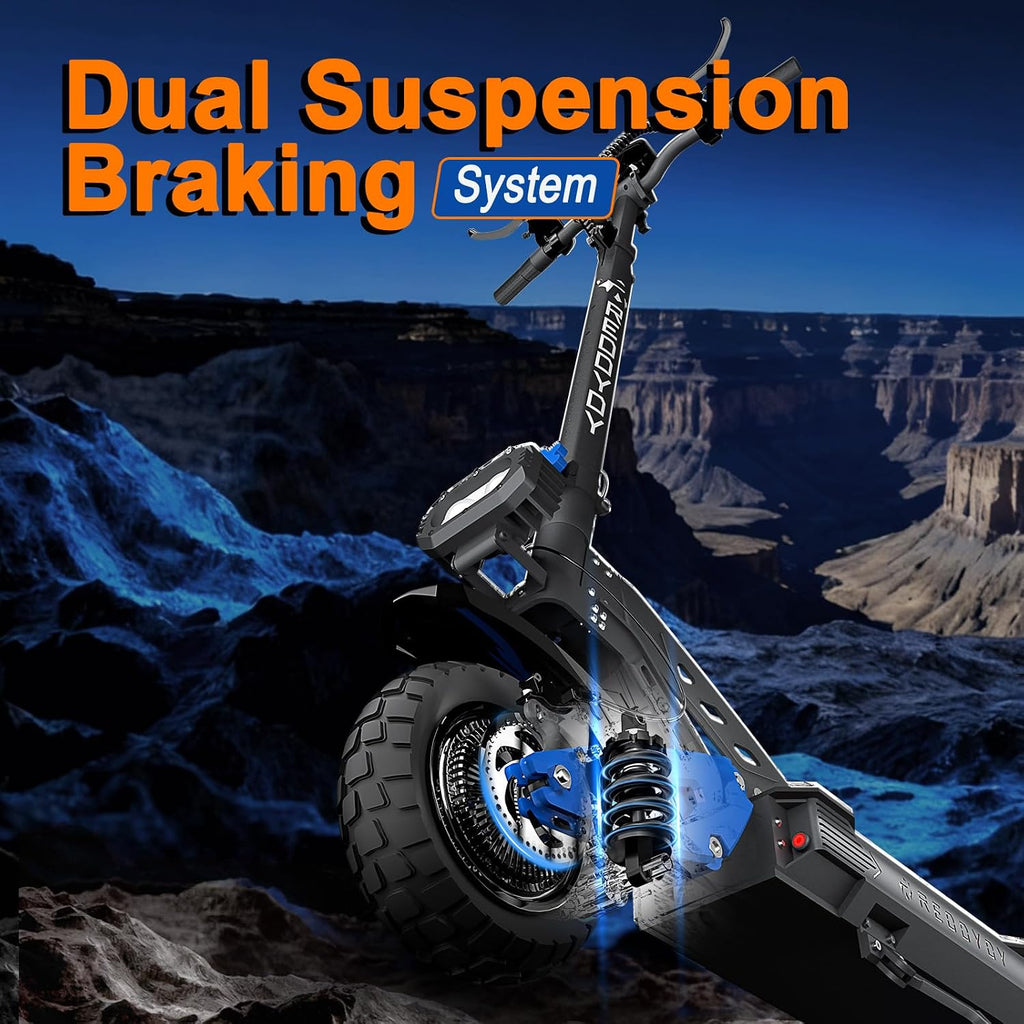 High-Performance Off-Road Dual Motor Electric Scooter – 10000W Peak Quick-Fold E-Scooter with Dual Suspension