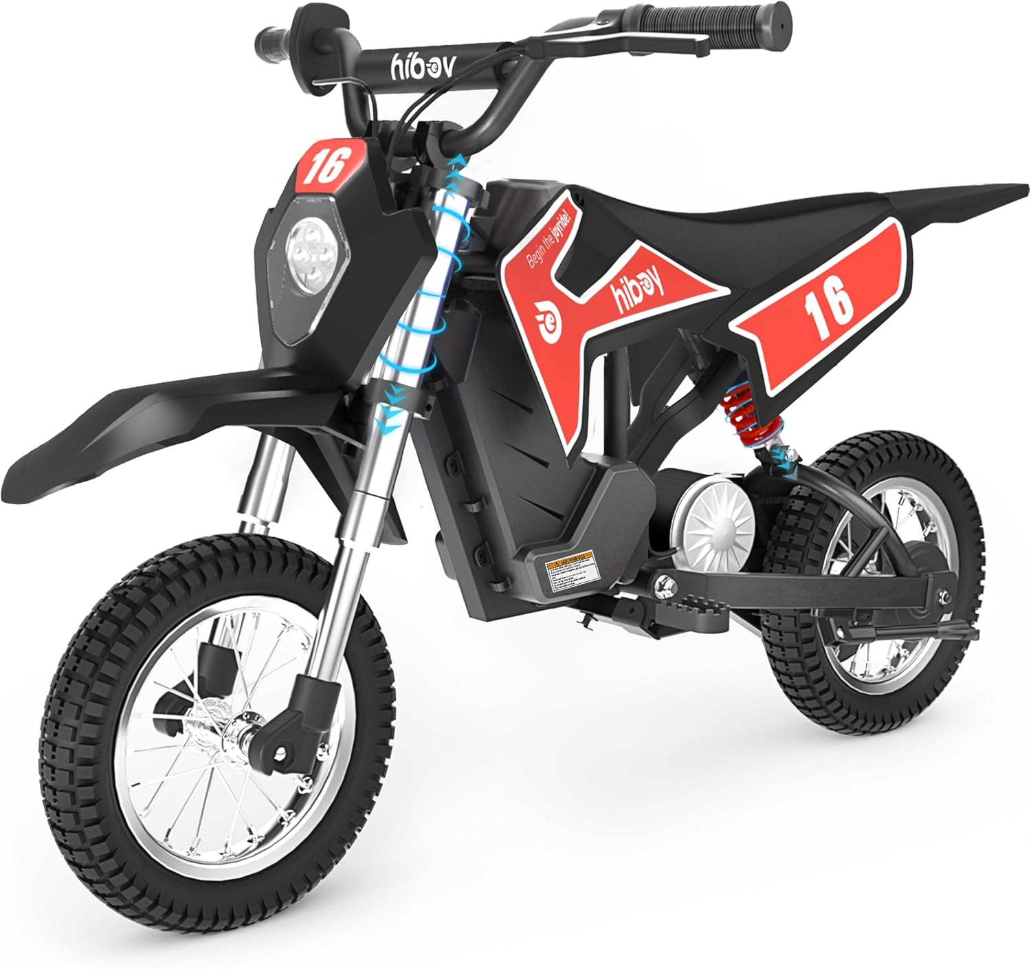Electric Dirt Bike,300W Electric Motorcycle - Up to 15.5MPH & 13.7 Miles Long-Range,3-Speed Modes Motorcycle for Kids Ages 3-10