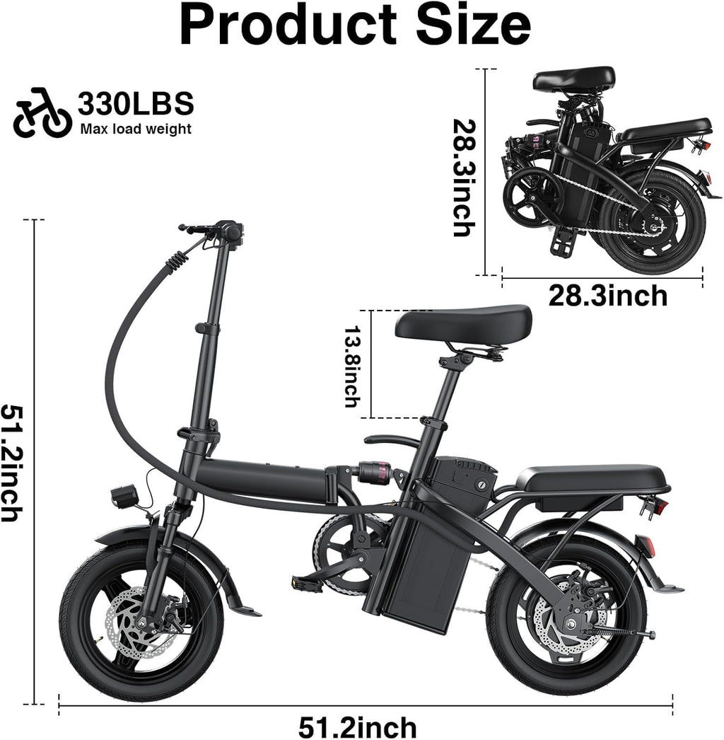Electric Bike for Adults, 1200W Peak Motor Commuter Ebike, 20-28MPH Speed, 32 Miles