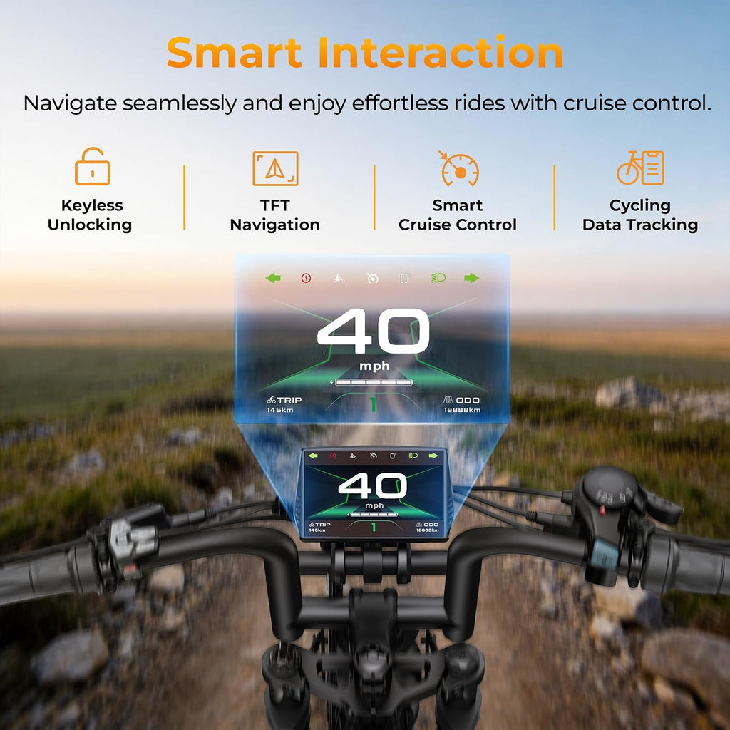 3300W Dual-Battery Off-Road Electric Bike | 60V High Capacity, Up to 40MPH & 180-Mile Range