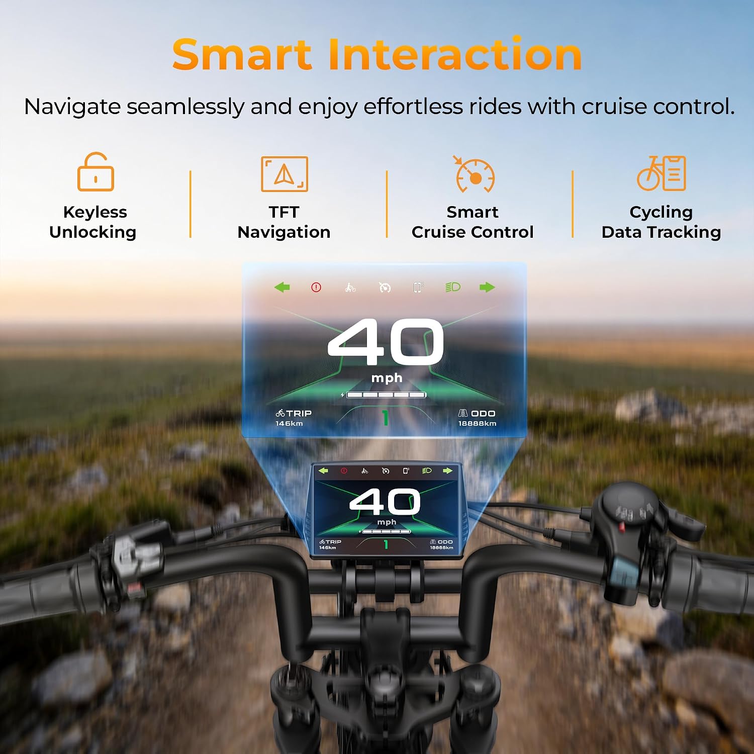 3300W Dual-Battery Off-Road Electric Bike | 60V High Capacity, Up to 40MPH & 180-Mile Range