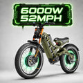 6000W Dual Motor Off-Road Electric Bike – 26" All-Terrain Fat Tire E-Bike with Full Suspension