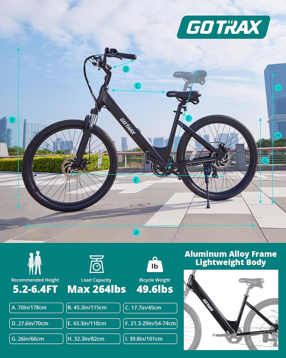 Electric Bike, Max Range 30Miles(Pedal-assist1) & 20Mph Power by Peak 500W