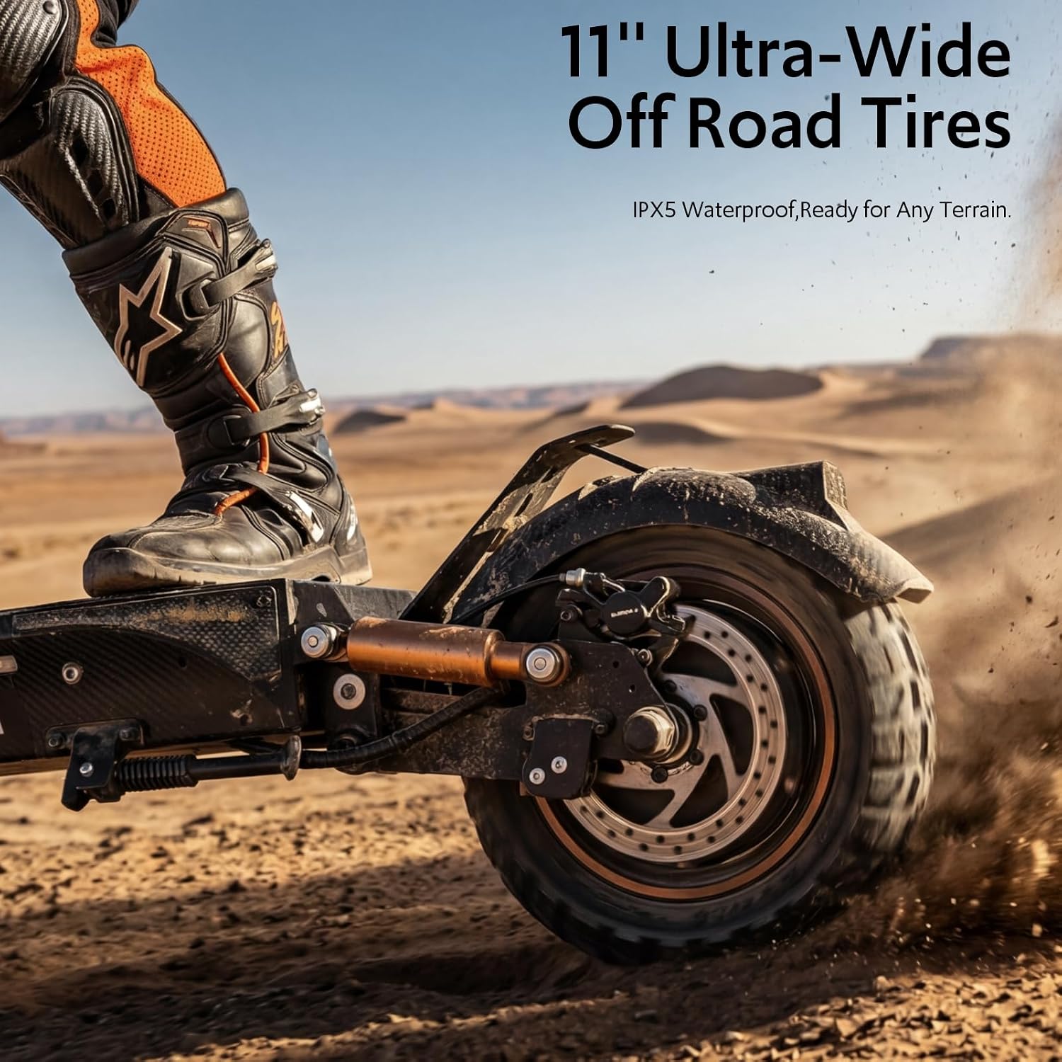 Electric Scooter, 1200W 25Miles Range 31 MPH,11" All Terrain Tire, Double