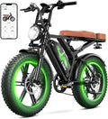 20" All-Terrain Fat Tire Electric Bike – 1500W Peak Full Suspension Dual-Battery Compatible E-Bike
