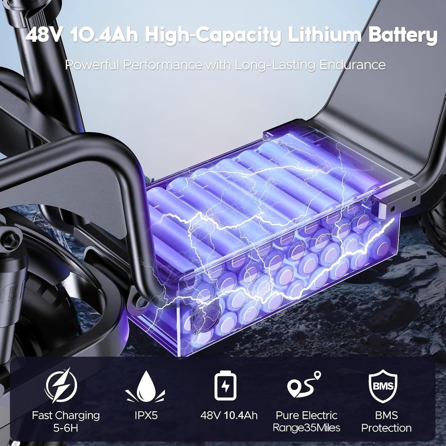 Electric Scooter with Seat for Adults,1000W Peak Power, 35 Mile Long Range