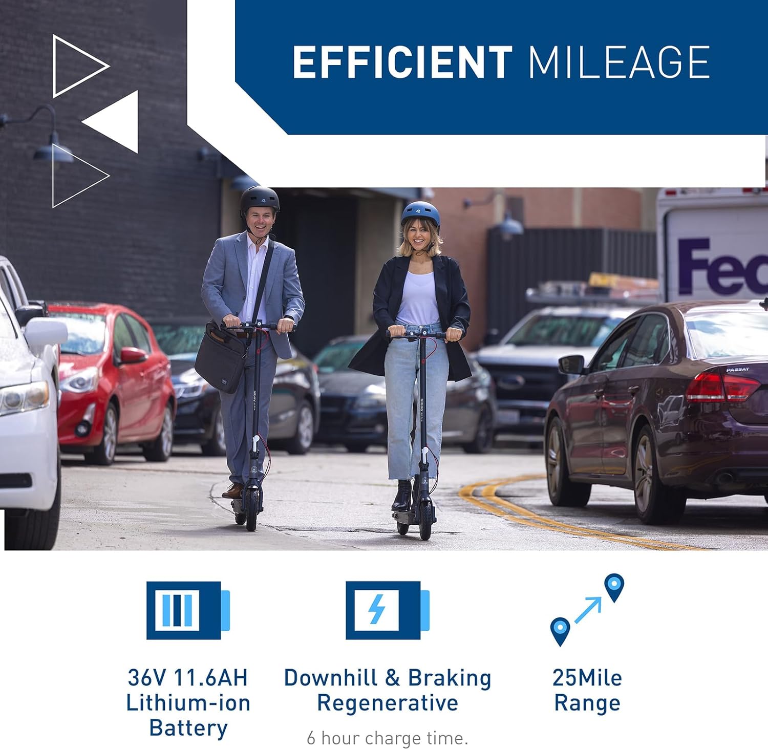 Electric Scooter, 500W Motor, 10" Solid Tires, 25 Miles Range, 19 Mph Folding Commuter Electric Scooter for Adults