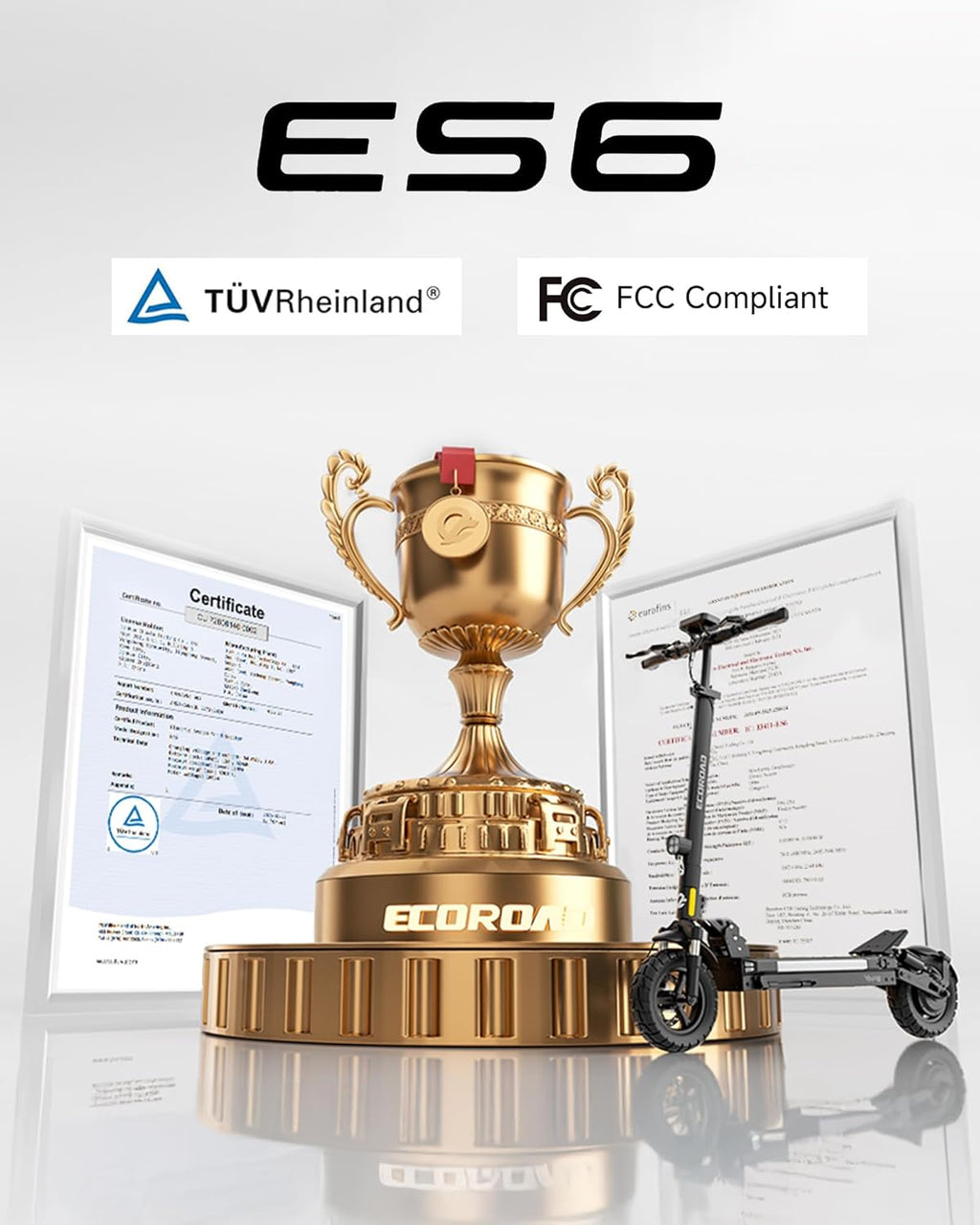 ES6/DUALElectric Scooter for Adults, 1000/2000W Peak Motor Up to 31/34 MPH, 40/50 Miles Long Range, 10" All-Terrain Tubeless Tires, Foldable Heavy Duty 330+ lbs E-Scooter with App & RGB Lights