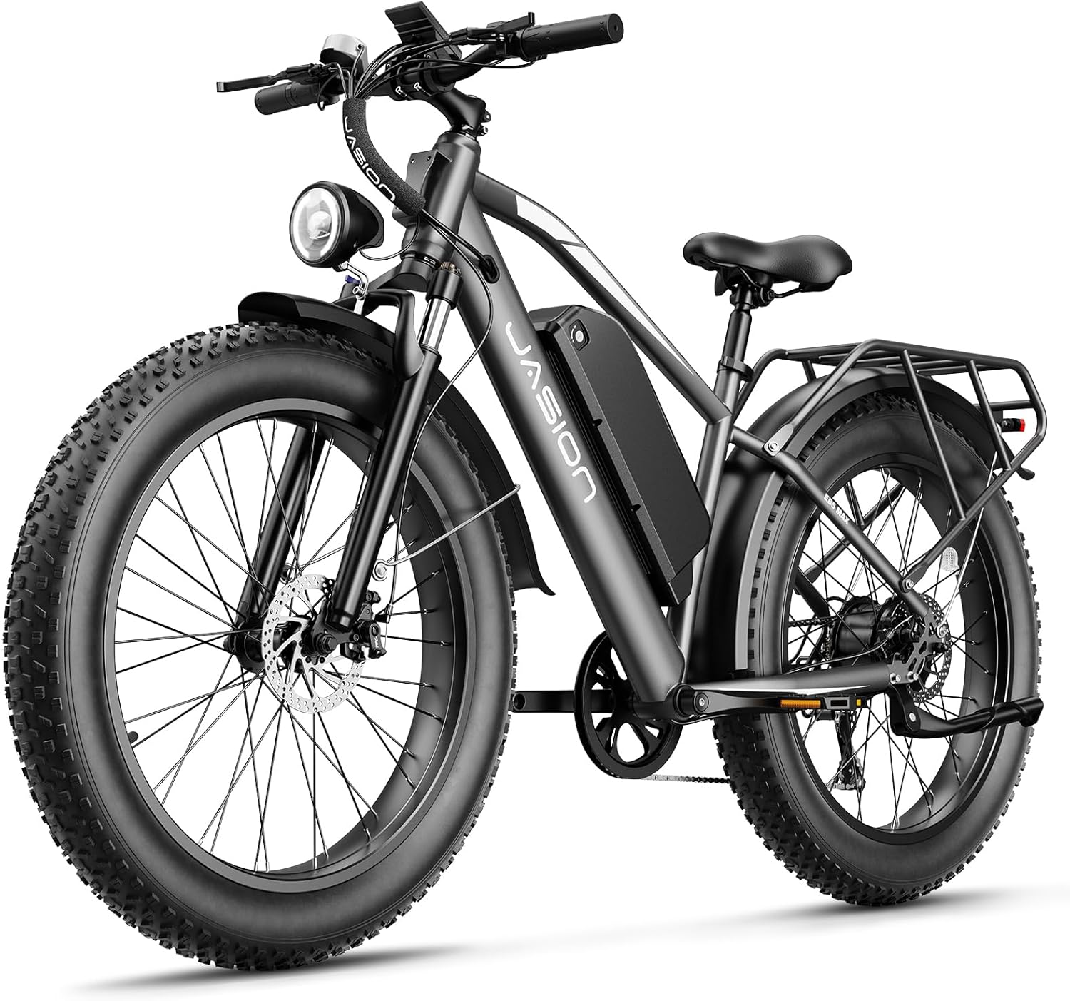 26" Adult Fat Tire Electric Mountain Bike – 1500W Peak, 28+ MPH, 720Wh Removable Power System, Cruise Control & 7-Speed