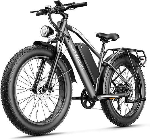 26" Adult Fat Tire Electric Mountain Bike – 1500W Peak, 28+ MPH, 720Wh Removable Power System, Cruise Control & 7-Speed