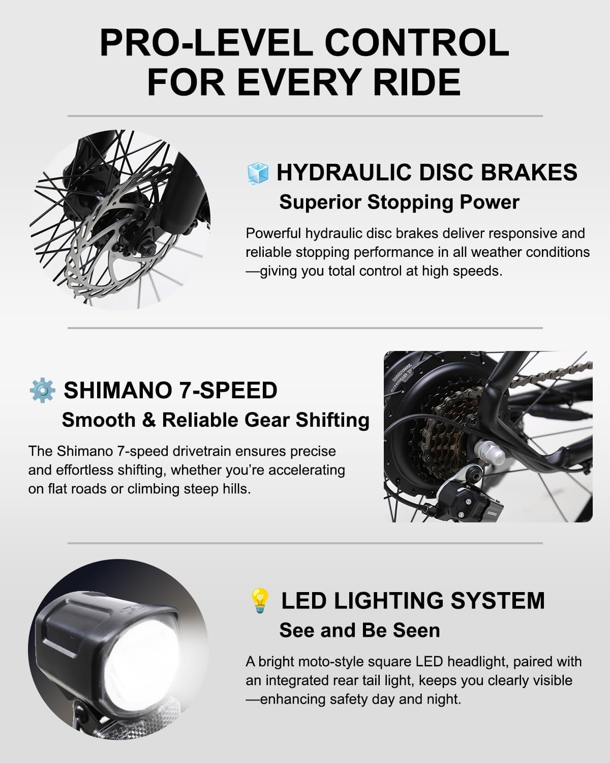 20" x 4.0" All-Terrain Fat Tire Electric Bike | 1500W Peak 28MPH Adult E-Bike
